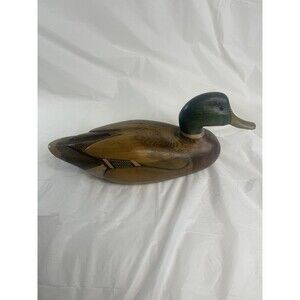 TOM TABER SIGNED NAT'S POND MALLARD DECORATIVE BIRD WATERFOWL WOOD CARVED DECOY